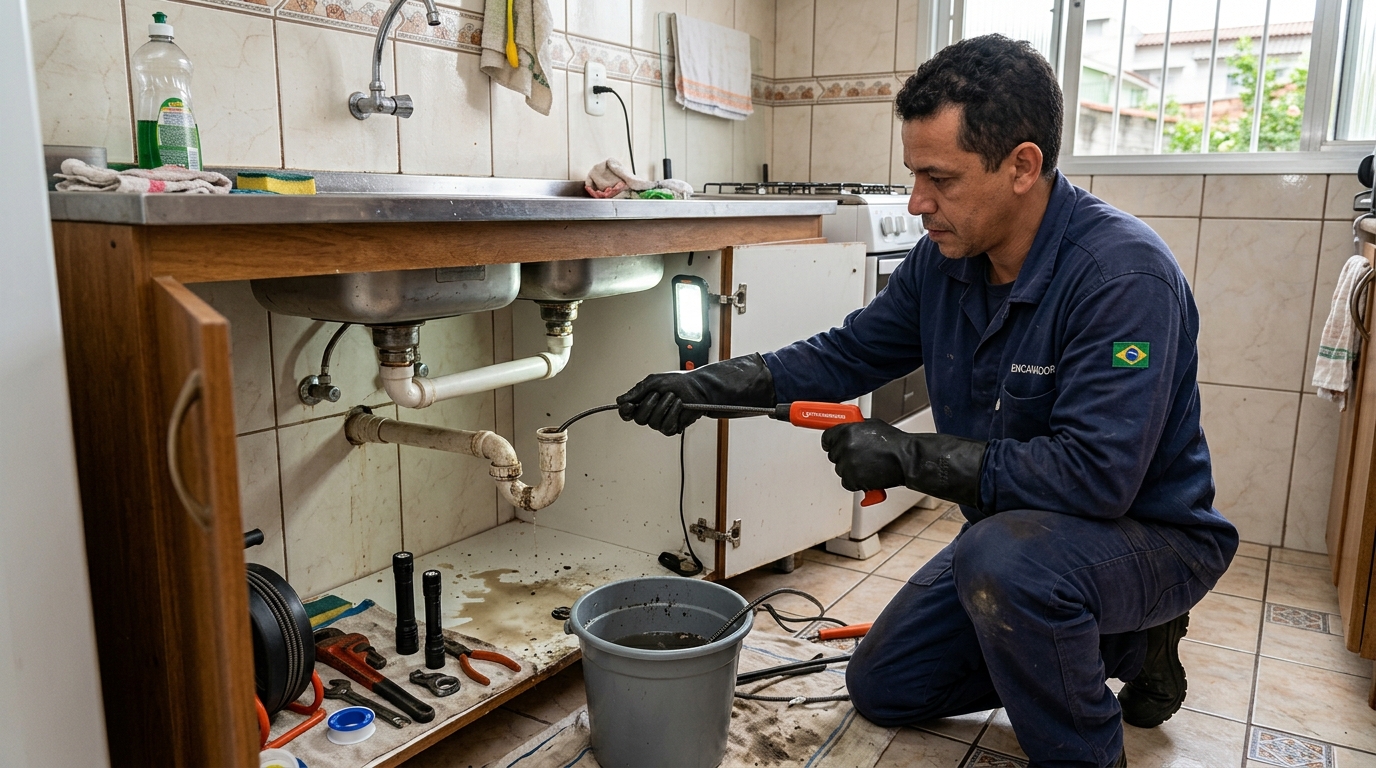 Equipe de desentupimento de canos em Porto Alegre-RS